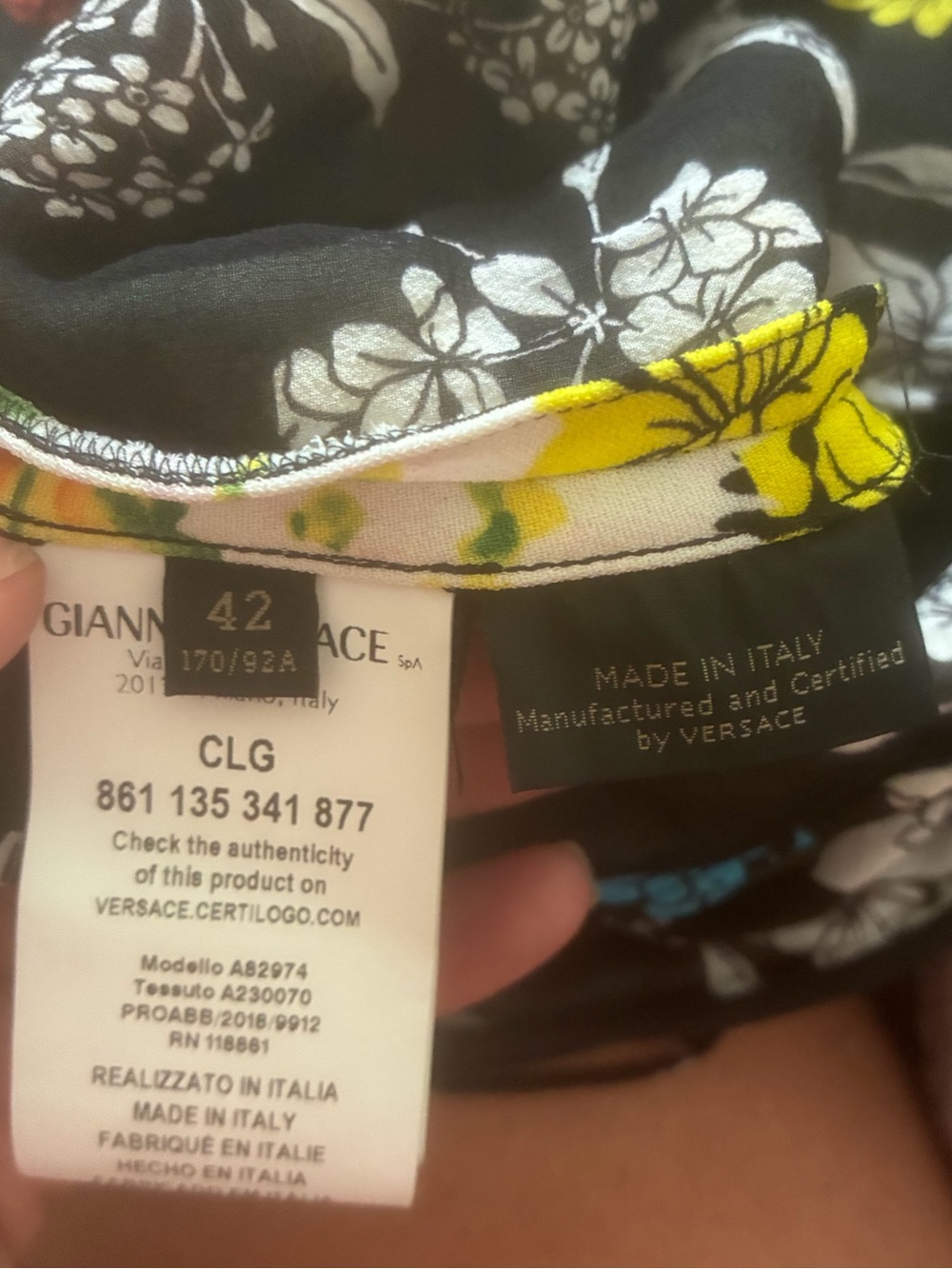 Versace Multicolor Floral Striped Jumpsuit - Picture 10 of 12